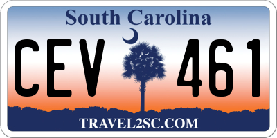 SC license plate CEV461