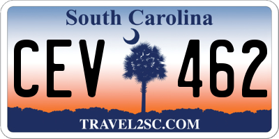SC license plate CEV462