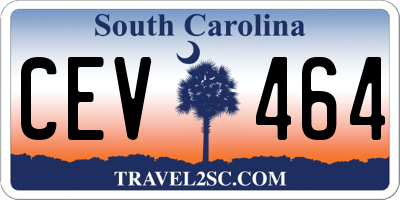 SC license plate CEV464