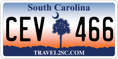 SC license plate CEV466