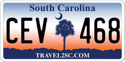SC license plate CEV468