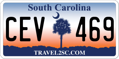 SC license plate CEV469