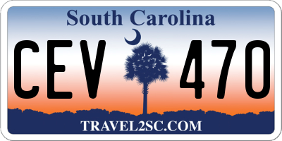 SC license plate CEV470