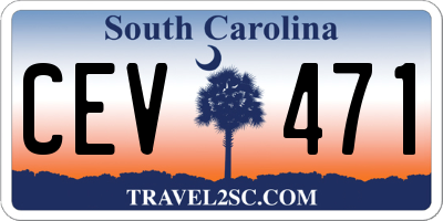 SC license plate CEV471