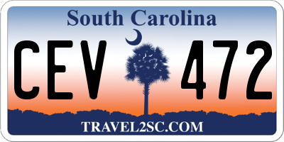 SC license plate CEV472