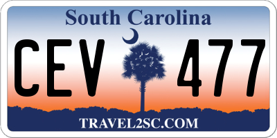 SC license plate CEV477