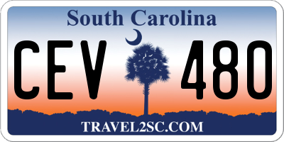 SC license plate CEV480