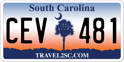 SC license plate CEV481