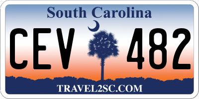 SC license plate CEV482