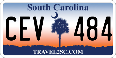 SC license plate CEV484
