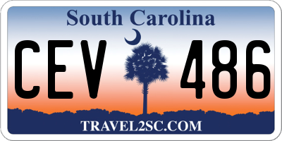 SC license plate CEV486