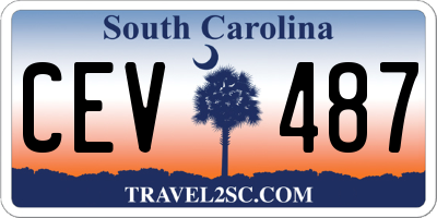 SC license plate CEV487