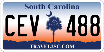 SC license plate CEV488