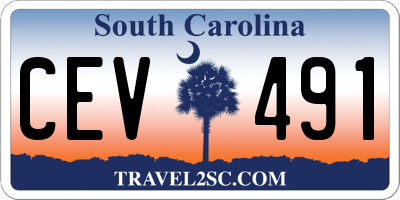 SC license plate CEV491