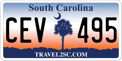 SC license plate CEV495