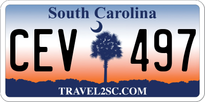 SC license plate CEV497
