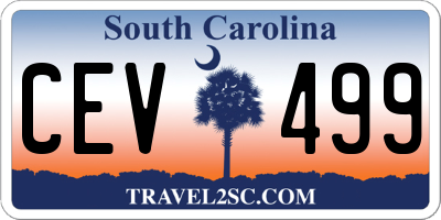 SC license plate CEV499