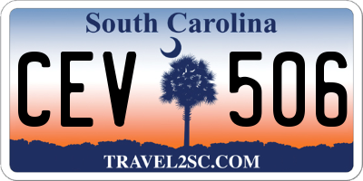 SC license plate CEV506