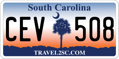 SC license plate CEV508