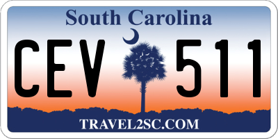 SC license plate CEV511