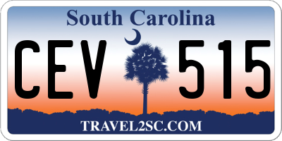 SC license plate CEV515