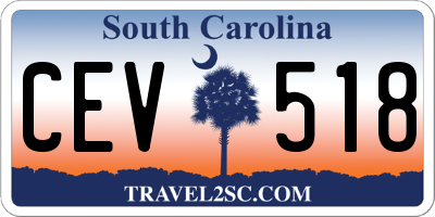 SC license plate CEV518