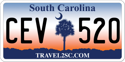 SC license plate CEV520