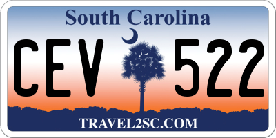 SC license plate CEV522