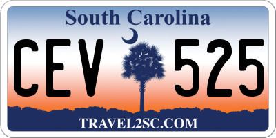 SC license plate CEV525