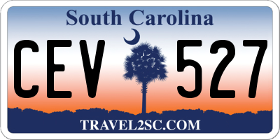 SC license plate CEV527