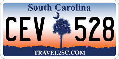 SC license plate CEV528