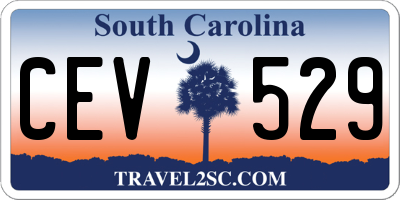 SC license plate CEV529