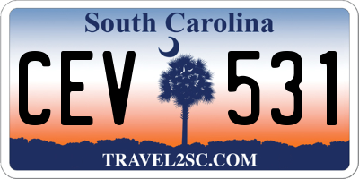 SC license plate CEV531