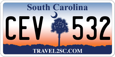SC license plate CEV532