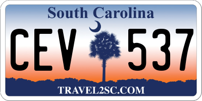 SC license plate CEV537
