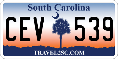 SC license plate CEV539