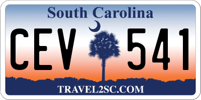 SC license plate CEV541