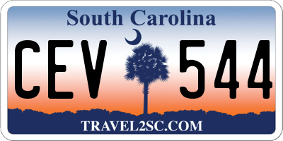SC license plate CEV544