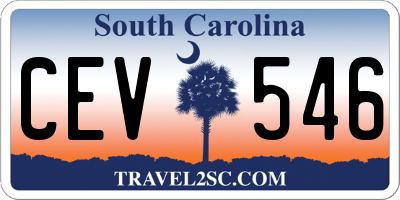 SC license plate CEV546