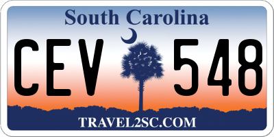 SC license plate CEV548