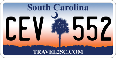 SC license plate CEV552