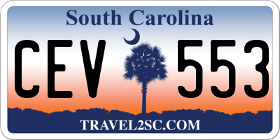 SC license plate CEV553