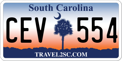 SC license plate CEV554