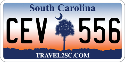 SC license plate CEV556