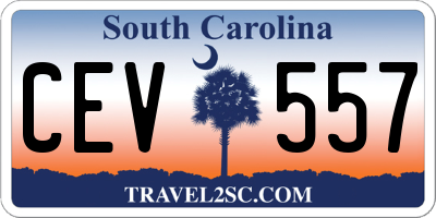 SC license plate CEV557