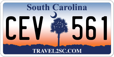 SC license plate CEV561