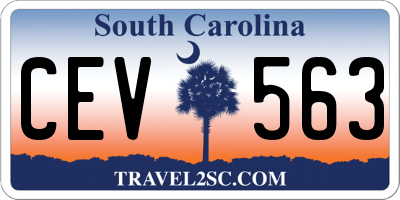 SC license plate CEV563