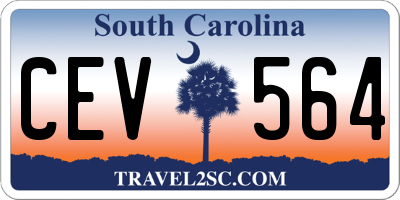 SC license plate CEV564
