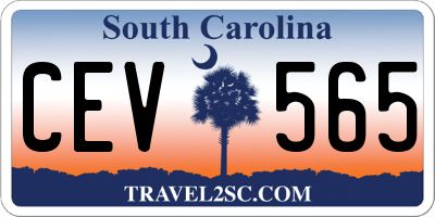SC license plate CEV565