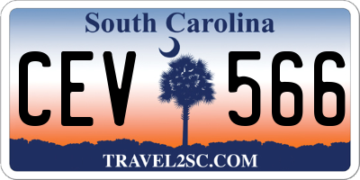SC license plate CEV566